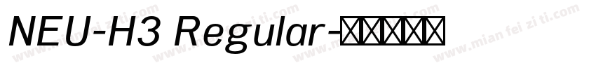NEU-H3 Regular字体转换